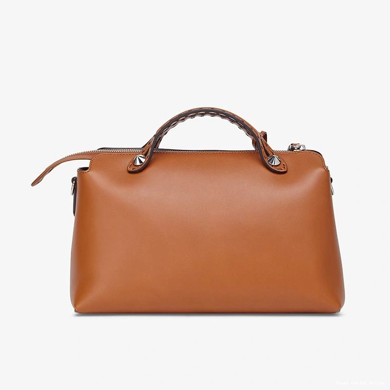 Cheap The Medium ROMA Calf Logo Leather In Bag Brown Boston Way Fendi By 0812